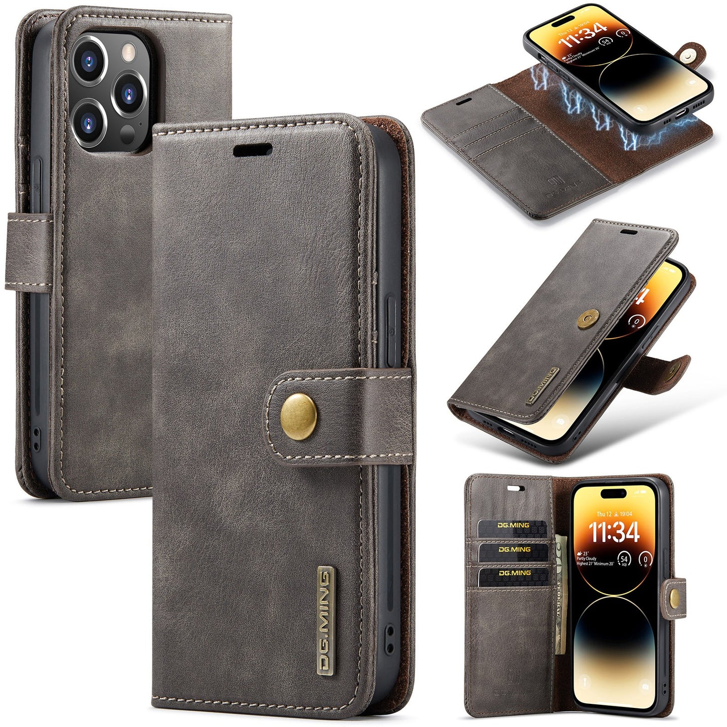 Suitable for iPhone 14 Pro Max Magnet Split Phone Leather Case iPhone 13 Pro Max Protective Case