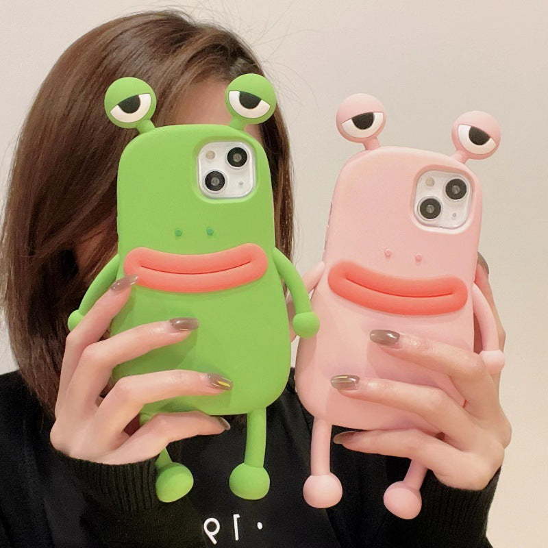 Funny Silicone 3D Frog Phone Case For IPhone 14 13 11 12 Pro Max XS XR X 7 8 Plus SE Cartoon Cute Shockproof Bumper Cover